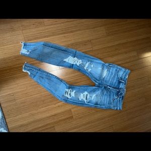 ripped American Eagle Jeggings
